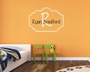 Customized Name Frame Initial Letter Wall Decal For Kids